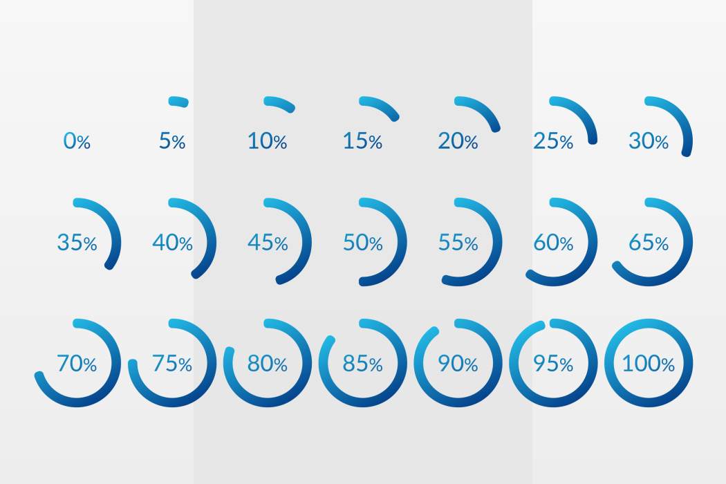 Percentage vector infographic icons