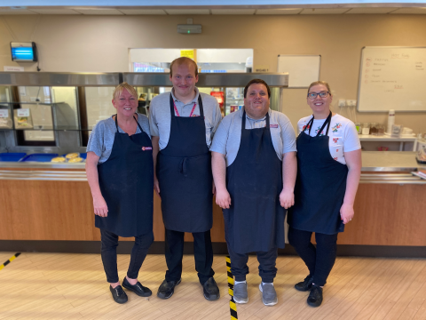 FoodWorks staff in the cafe at Westgate College