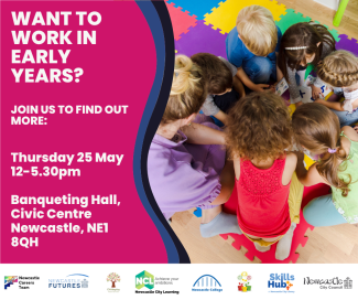 image of flyer for event with date of 25 May and children playing